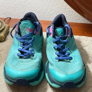 Hoka Women's Aqua and Navy Athletic Shoes
